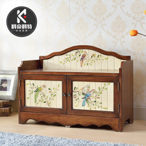 Door shoe cabinet multifunctional solid wood storage cabinet porch partition Hall Cabinet simple storage shoe stool
