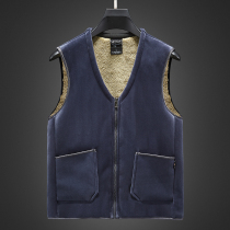 Silver Fox velvet waistcoat men wear wool in winter warm vest plus velvet thick gold velvet coat