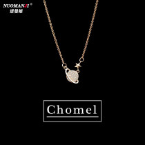In 2021 the new money chain female Xia pure silver planet light luxury in cold wind niche design senior kkkchain
