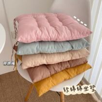 ins Hanfeng chair cushion student dormitory classroom office sedentary stool thick butt pad solid color cushion soft cushion soft