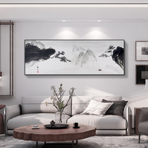 Hand painted New Chinese oil painting Bedroom headboard Bedside Decoration Painting Brief Modern Banner Landscape View Living Room Wall Hanging Painting