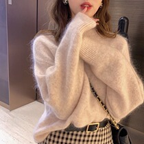 2021 Autumn Winter New Loose External Wearing deflate Soft glutinous Department Gentle Day Ensemble thickened Lazy Wind Ferret Fur Coats Women