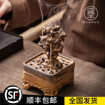 Moshou ceramic Taihu stone incense burner household indoor antique incense aromatherapy Zen sandalwood sink incense burner