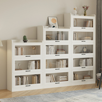 Bookcase minimalist floor Living room shelve Home containing display cabinet leaning against wall locker glass door Easy bookcase
