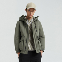 Bosideng short casual fashion tooling windproof down jacket mens winter hooded jacket B00145223