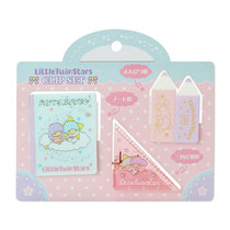 8 fold Japanese LITTLE TWIN STARS stationery plastic clip folder