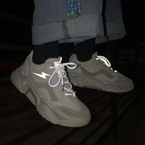 Spring and Autumn Sports Running Shoes Tide Brand net Red Leisure Belt Joker Korean version of breathable thick soled Korean version of low-top shoes boys