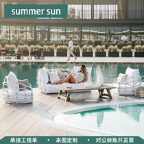 Nordic Outdoor Patio Vine Choreography Sofa Villa Hotel Casual Minima Balcony Open-air Rattan Chair Modern Furnishings