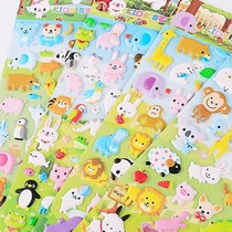 Rabbit Monkey Elephant Three-dimensional Animal Children Cartoon Sticker Kindergarten Handmade Teacher Rewards Early Education Sticker