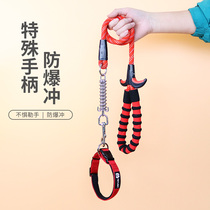 Dog collar leash walking dog chain tie dog leash medium and large dogs explosion-proof pet Labrador supplies