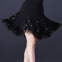 Latin dance dress female adult new sequin dance suit Rumba skirt Square dance tassel skirt bottoms