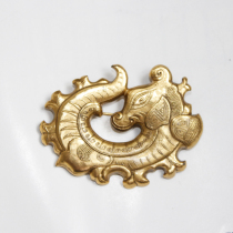 MMA Metropolitan Museum of Art Gold-plated relief personality dragon brooch rare thick