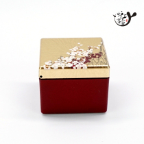 Japanese imported foil one made of gold foil resin lacquerware square box Japanese storage box paper box box with pot on stove