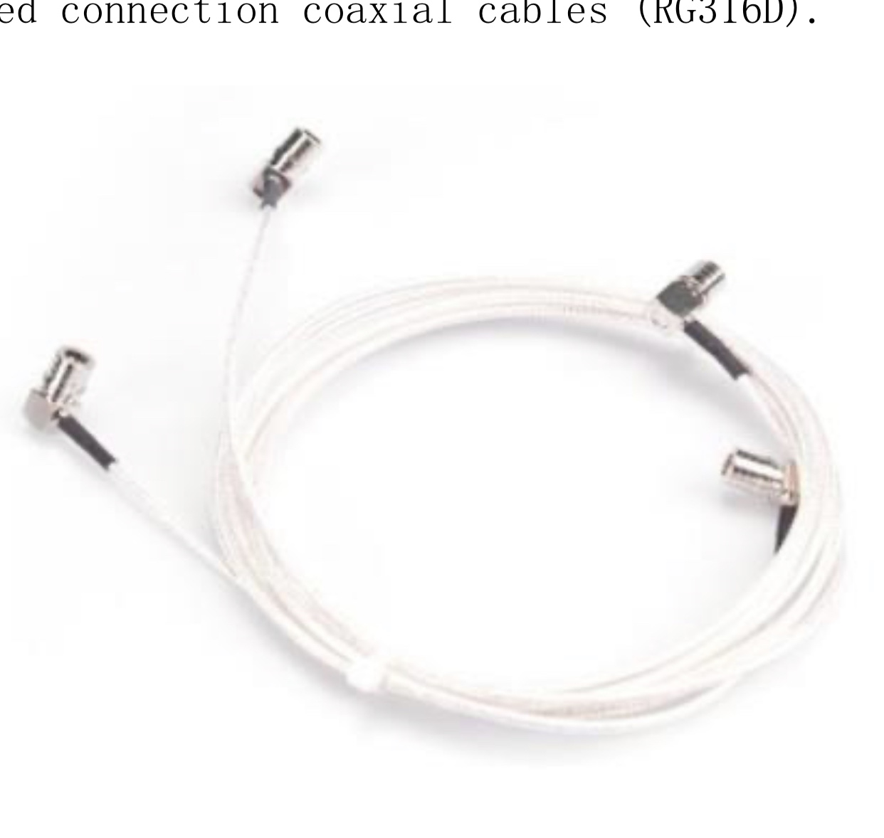 RG316 silver outer feeder 2 meters (pair)