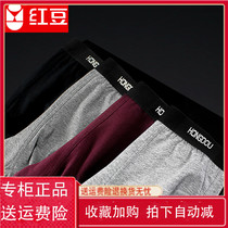 Red Bean Home Mens Underwear Pure Cotton Flat Corner Teenage Male Hair Education Period Students Full Cotton Four-corner Pants Special Cabinet