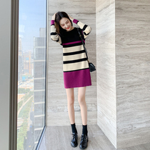 Winter new dress womens coat temperament inner sweater skirt autumn and winter foreign style bottoming knitted womens winter skirt