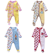 Original single baby one-piece clothes spring autumn baby 0-6 months climbing clothes pure cotton long sleeve one-piece clothes newborn clothes climbing clothes