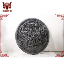 Tang Dingbrick Carved Imitation Ancient Green Brick Ancient Construction Chinese Garden Forest Landscape Engineering Shadow Wall Round Lotus Flower 1m Emblem Sent Photos Wall Wall