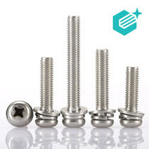 316 stainless steel cross groove round head screw umbrella three combination pan head combination screw m3m4m5m6 * 6 8 10mm