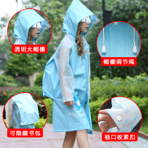 Childrens raincoat Baby raincoat Boys and girls primary school children kindergarten thickened one-piece waterproof poncho