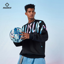 Quasi 2021 new sports sweater men and women basketball training casual printing fashion loose round neck sleeve sweater