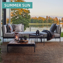 Outdoor Sofa Patio Terrace Terrace Outdoor Terrace Casual Rattan Chair Sunscreen Waterproof Nordic Vines Living-room Combined Furniture