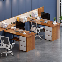 Desk minimalist Hyundai 4-4 6 People with staff table office desk screen station desk chair combination