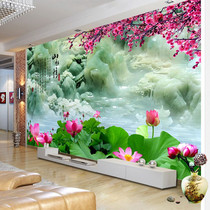 8d Chinese relief and Wanshixing TV background wall wallpaper 5d modern simple living room film and television wallpaper mural