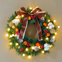 Huachi Christmas decorations window shop hotel shopping mall door hanging home wreath pendant scene layout Rattan