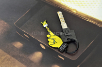 Artworm gesture alloy pendant car keychain female cute key ring creative