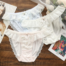 Womens underwear womens lace Ice Silk low waist sexy hot Japanese girl cotton crotch girl triangle shorts head
