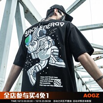 Xiaobin Guochao Summer Tide Brand Half Sleeve T-shirt Mens Leisure Pop Cartoon Print Couple Top Round Neck Short Sleeve Tide