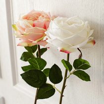 Simulation flower snow mountain rose silk flower Flower Art fake flower rose romantic home decoration flower table living room decoration