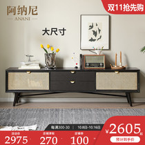 Anani solid wood TV cabinet modern simple living room household lockers small multi-function with storage cabinet