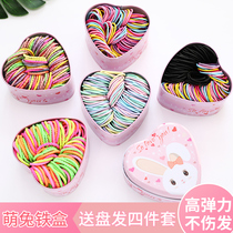 Hair rope Korean little girl tie hair ponytail rubber band Girls hair accessories Cute childrens head rope headdress boxed hair ring