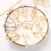 Japan and South Korea girl heart hairpin love cat personality hair ornaments Soft cute wild headdress cute animal bangs clip edge clip