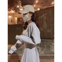 Spot Spot Hip Joo South Korean designer Custom High-end Sensible Slim Plus Suede Collection Waist Sweater Dress dress D
