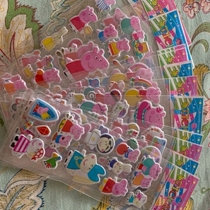Cartoon three-dimensional bubble stickers piggy page children self-stick bubble stickers boys and girls baby reward stickers