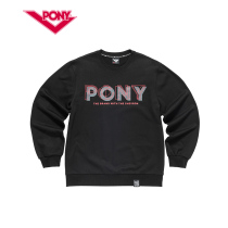 PONY PONY Boni Spring Mens and Womens Sleeved Letters Long Sleeve Sweat Couple Sportswear 91U2GS01