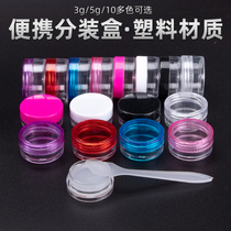 Small plastic bottle with lid transparent trial pack cream bottle mini ointment box patch nail empty bottle round box