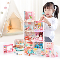 Little girl bedroom house large villa doll house Raw handmade simulation house Childrens toy Princess castle