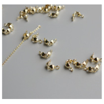 14K packs Gold Pays Shells Macroporous Bag Wire Buttoned Chain Pack Buttoned End Buttoned Diy Bracelet Necklace Accessories