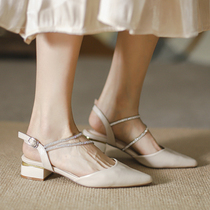 Baotou Sandals Women 2022 Summer New Fashion 100 Hitch Fashion Fairy Wind Worthy dresses coarse and Roman womens shoes