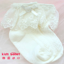 South Korea imported popular socks for children girls baby cotton socks girls embroidered lace socks flower girl princess socks