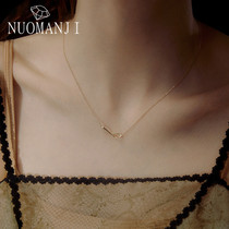 Irregular 925 silver necklace female sterling silver choker light luxury niche design sense simple temperament Net red neck jewelry