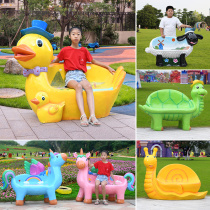 Outdoor cartoon animal glass fiber reinforced plastic bench sculpture seat ornaments kindergarten forest micro landscape beauty Chen decoration sketch