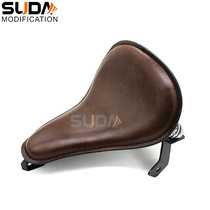 Motorcycle Accessories Harecruise Taiko Car Universal Modification Retro Hyacinth Type Leather Seat Single Seat Bag Cushion Assembly