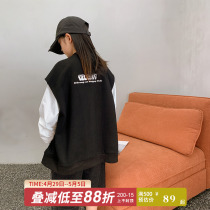 Princess Noor girl Machia 2022 New vest CUHK College Wind Sports Black Casual Blouses