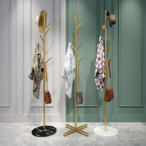 Zero Dudu Marble Hung Hanger Ground Bedroom Mesh Red Cloak Hat Rack Single Pole Home Light Lavish Hanging Clothes Shelf Sturdy