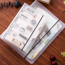 A5 translucent PP strap loose-leaf Handbook a6 travel book DIY hand account notepad creative frosted diary